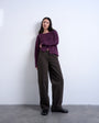 Topshop low rise relaxed jean in chocolate