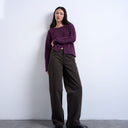 Topshop Cinch low rise jean in chocolate
