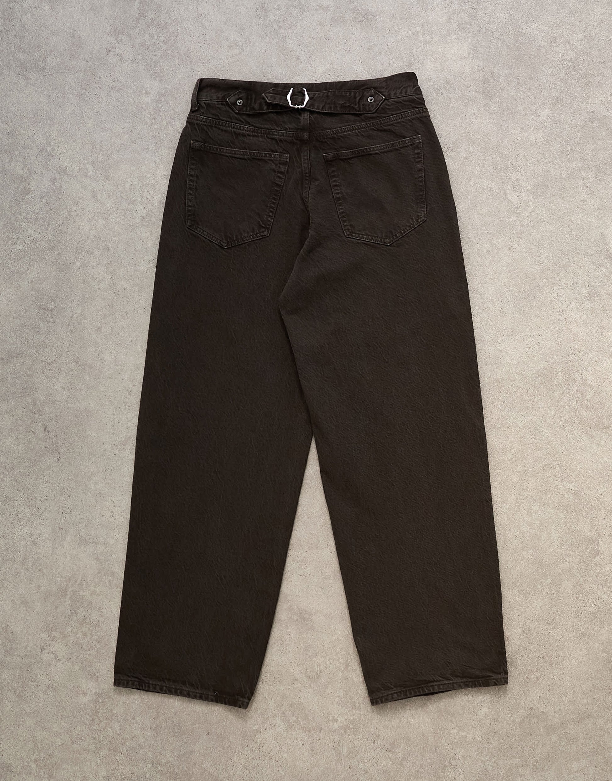 Topshop Cinch low rise jean in chocolate