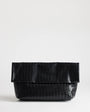 Topshop George weave oversized clutch bag in black