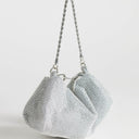 Topshop Ginny small diamante grab bag in silver