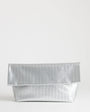 Topshop George weave oversized clutch bag in silver