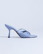 Topshop Simba strappy mule high sandal in blue