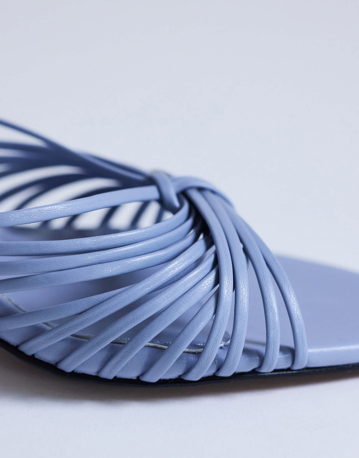 Topshop Simba strappy mule high sandal in blue