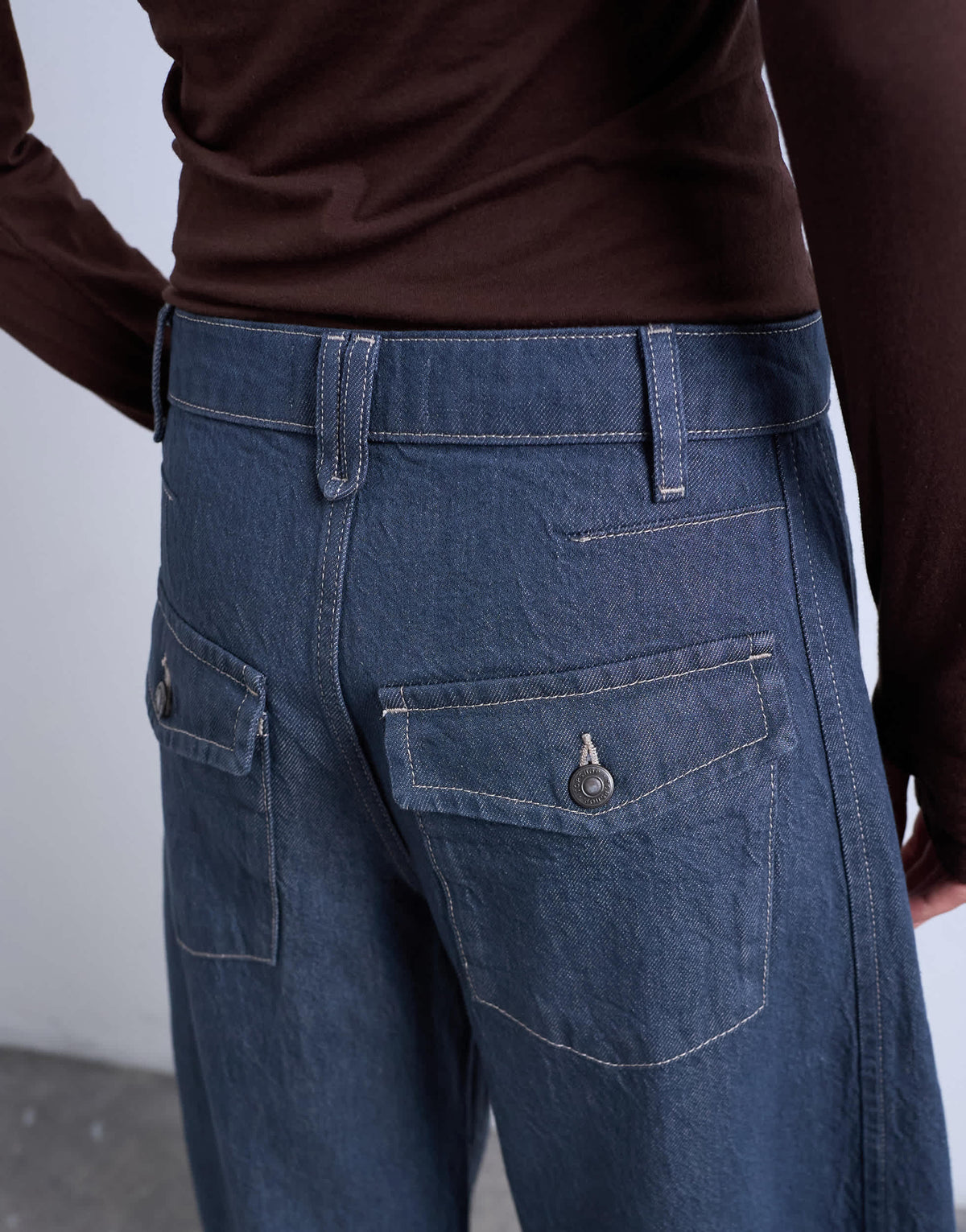 Topshop horseshoe high rise barrel jean in elephant grey