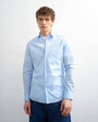 Topman slim fit long sleeve formal stretch shirt in light blue