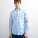 Topman slim fit long sleeve formal stretch shirt in light blue