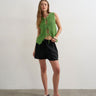 Topshop linen A line short in black