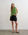 Topshop linen A line short in black