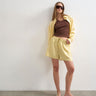 Topshop linen A line short in yellow