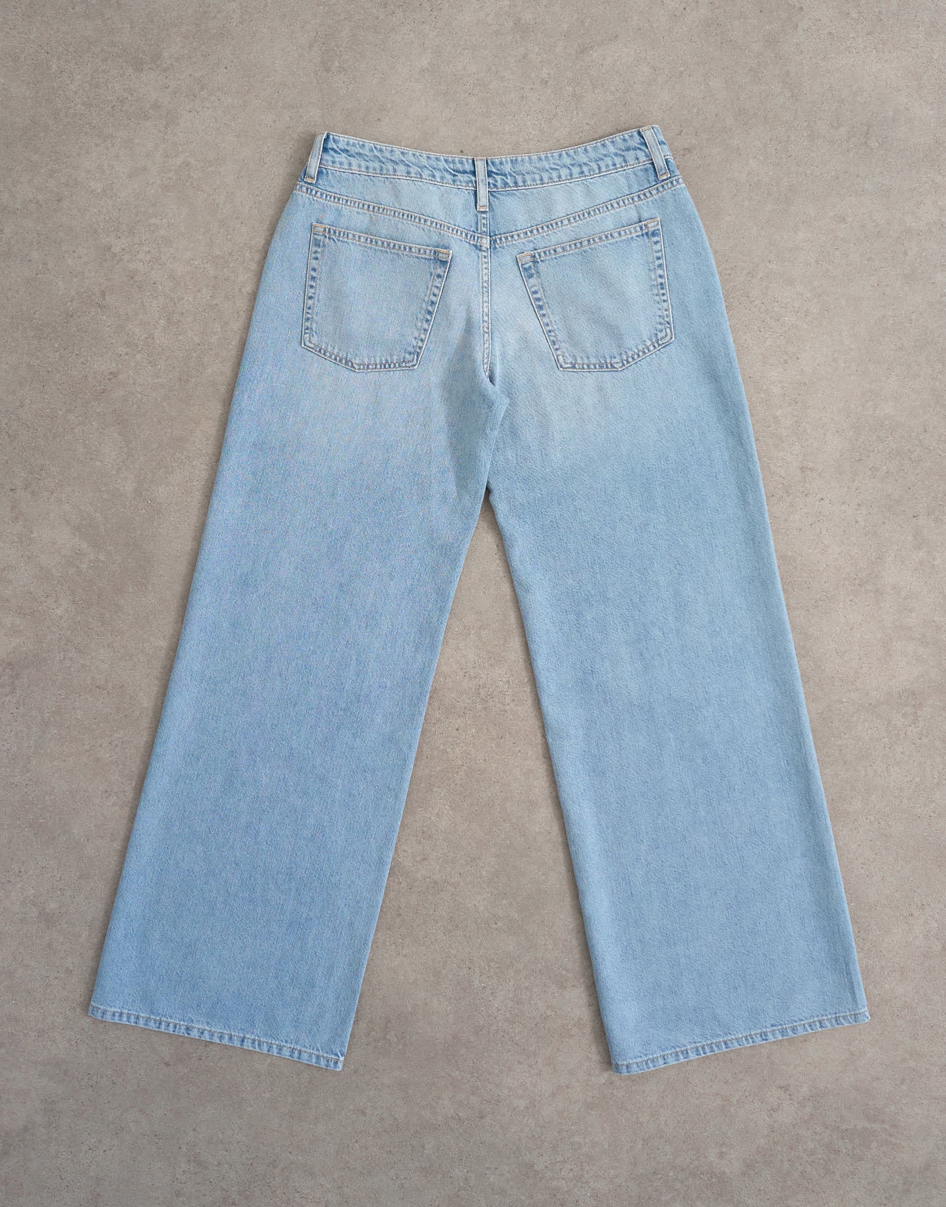Topshop low rise wide leg jean in bleach