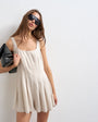 Topshop tailored linen romper in neutral