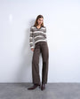 Topshop Ember low rise straight leg jean in chocolate