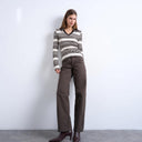 Topshop Ember low rise straight leg jean in chocolate