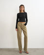 Topshop Ember low rise relaxed straight jean in sand