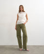 Topshop Ember low rise straight jean in khaki