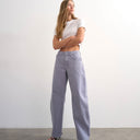 Topshop Barrel high rise jean in lilac
