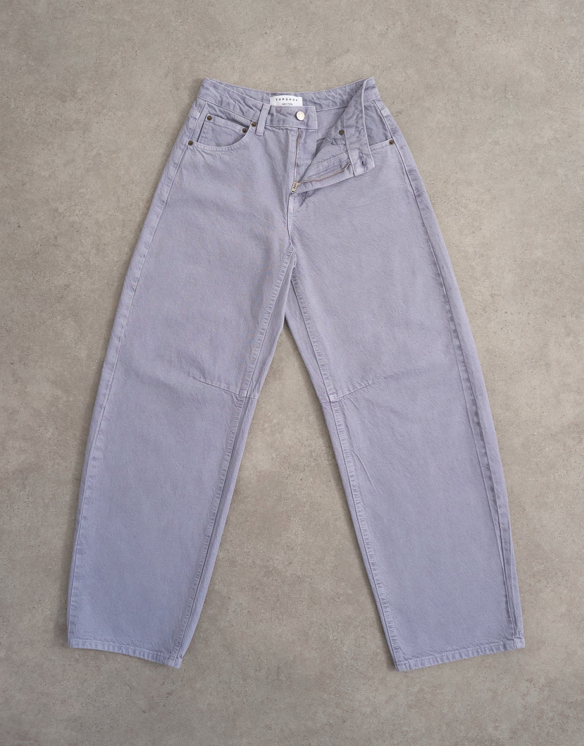 Topshop Barrel high rise jean in lilac