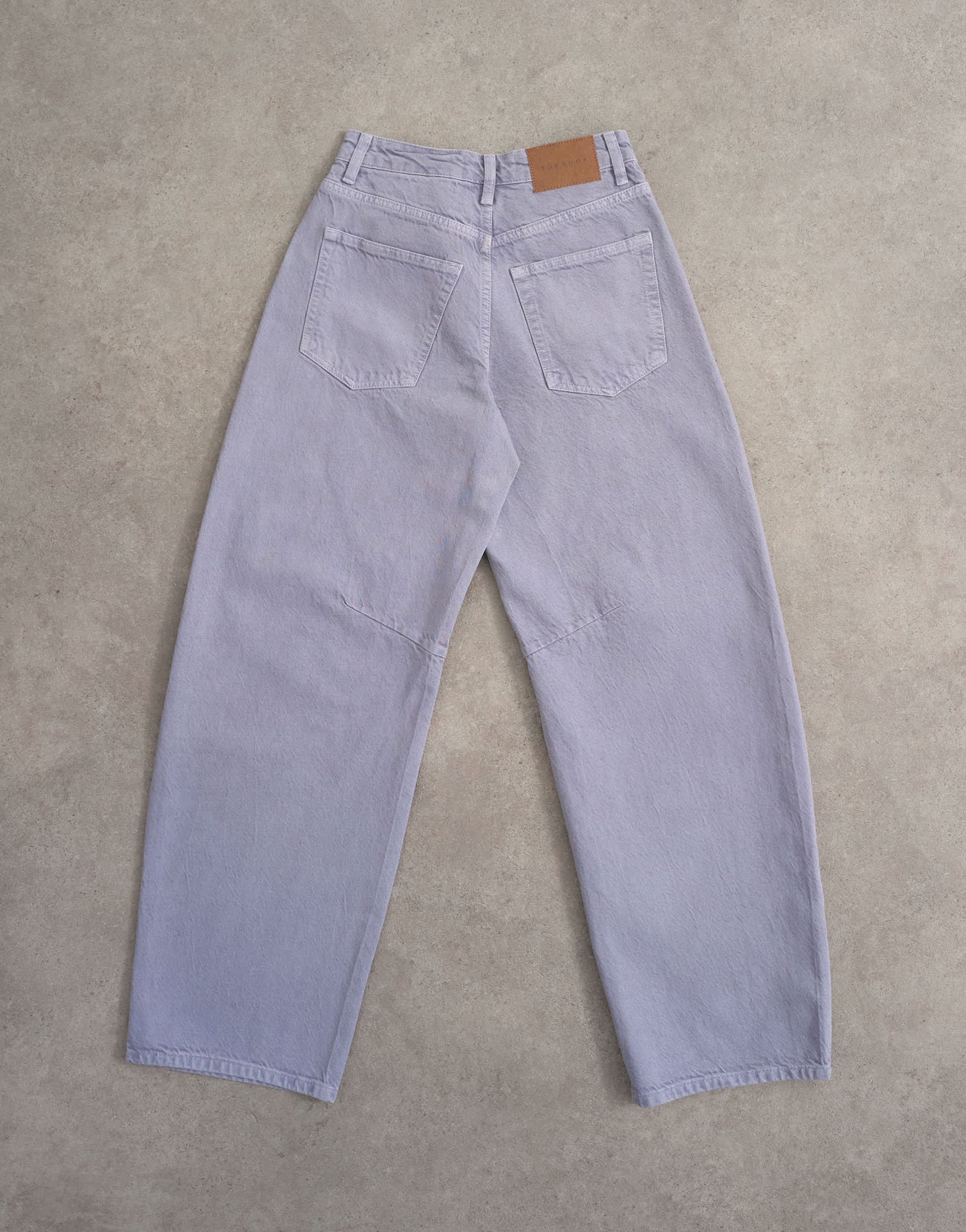 Topshop Barrel high rise jean in lilac