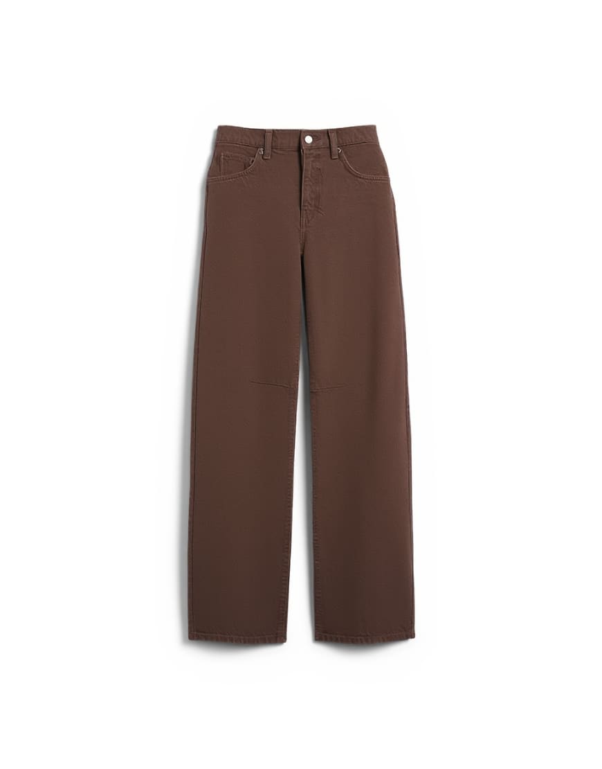 Topshop Barrel high rise jean in chocolate