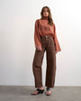 Topshop high rise jean in chocolate