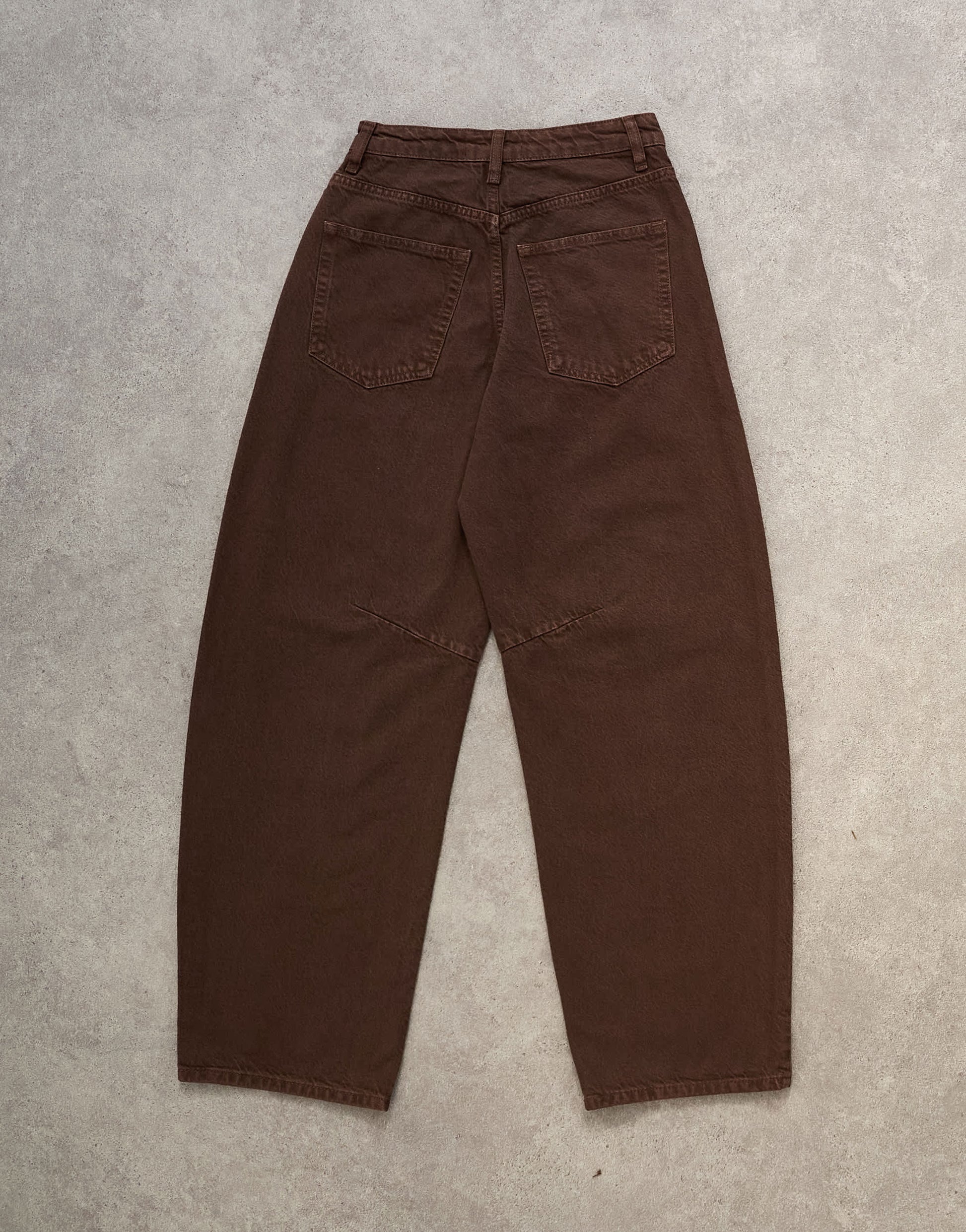 Topshop Barrel high rise jean in chocolate