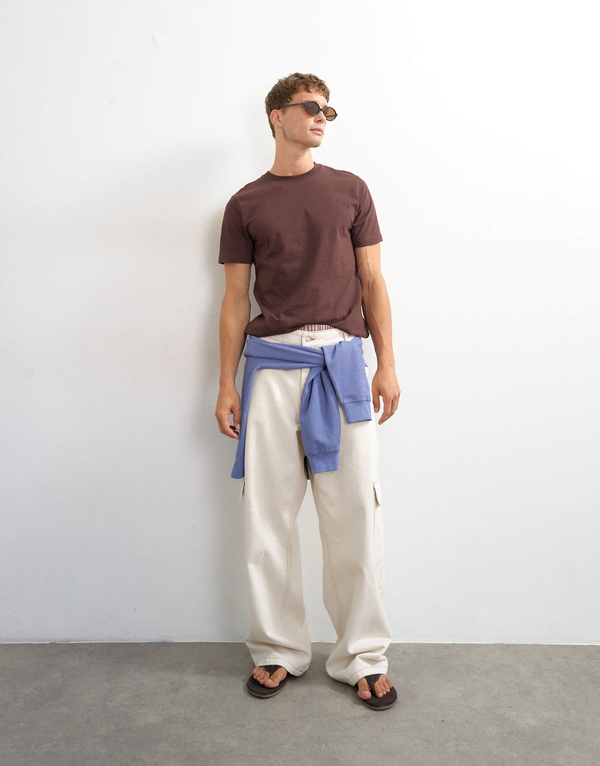 Topman classic fit t-shirt in chocolate