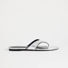 Topshop Sisi toe thong flat sandal in silver