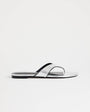 Topshop Sisi toe thong flat sandal in silver