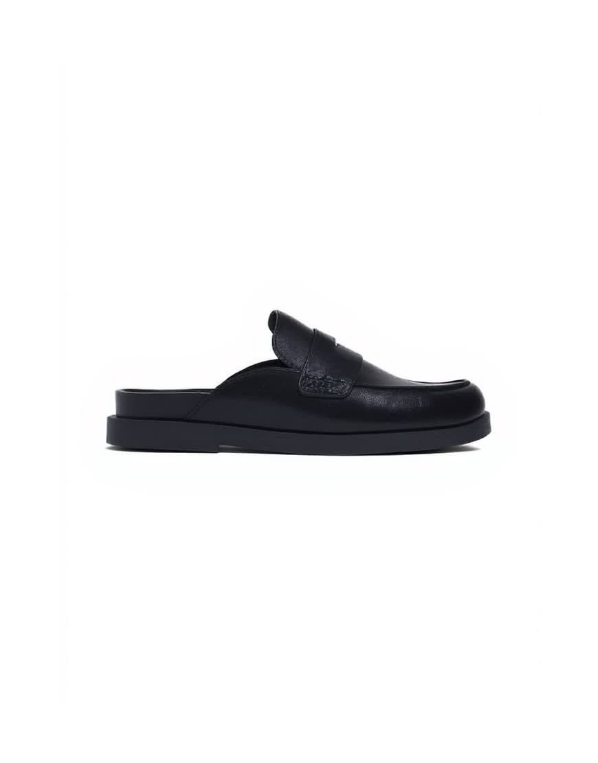 Topshop Addie loafer mule in black