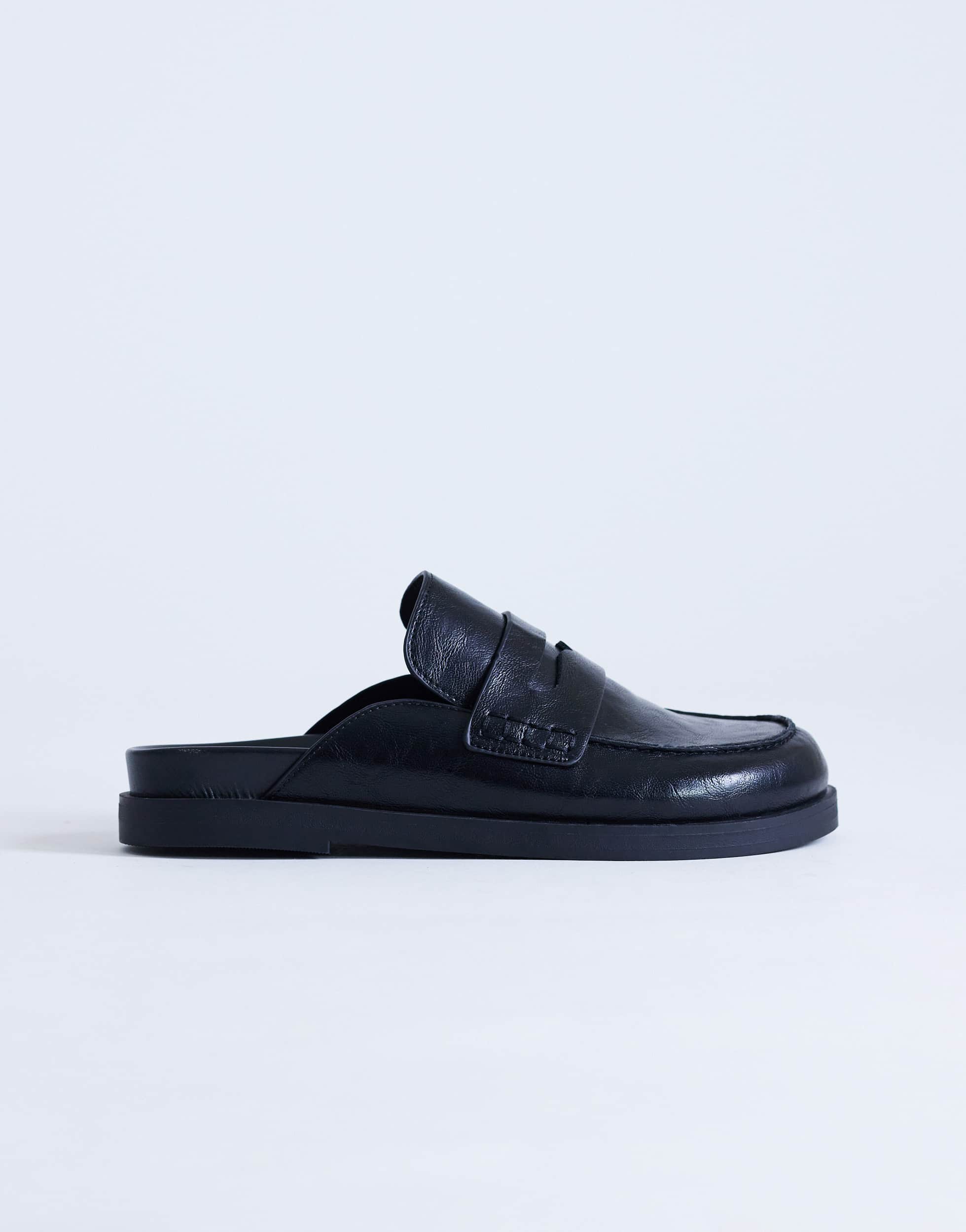 Mules mocassins Addie noires de Topshop