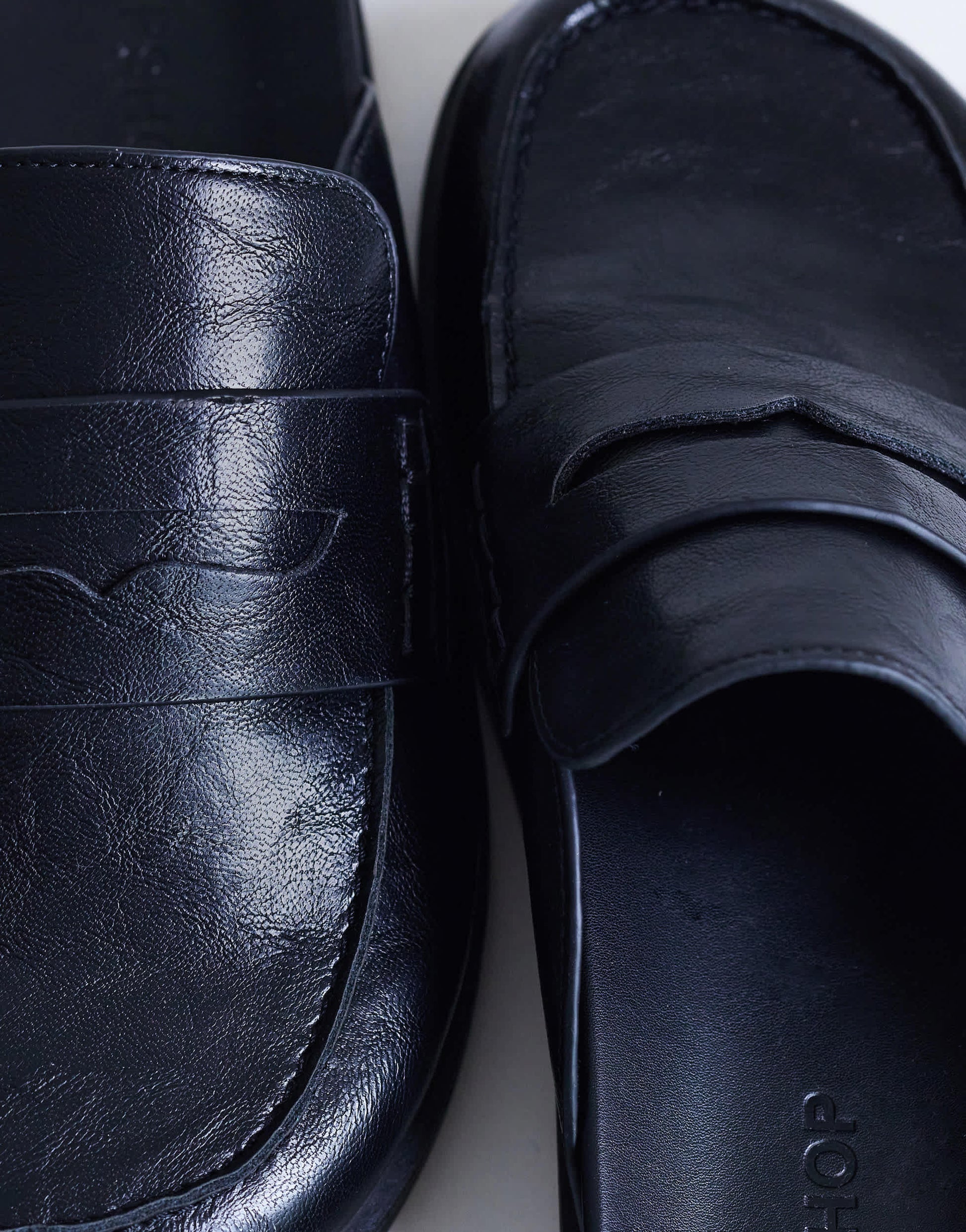 Topshop Addie loafer mule in black
