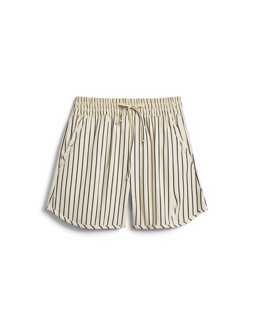 Topshop crinkle stripe runner short in mono