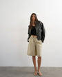 Topshop faux leather zip through jacket with patch pockets in washed black
