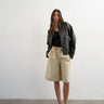 Veste zippée Topshop en similicuir avec poches plaquées, noir délavé