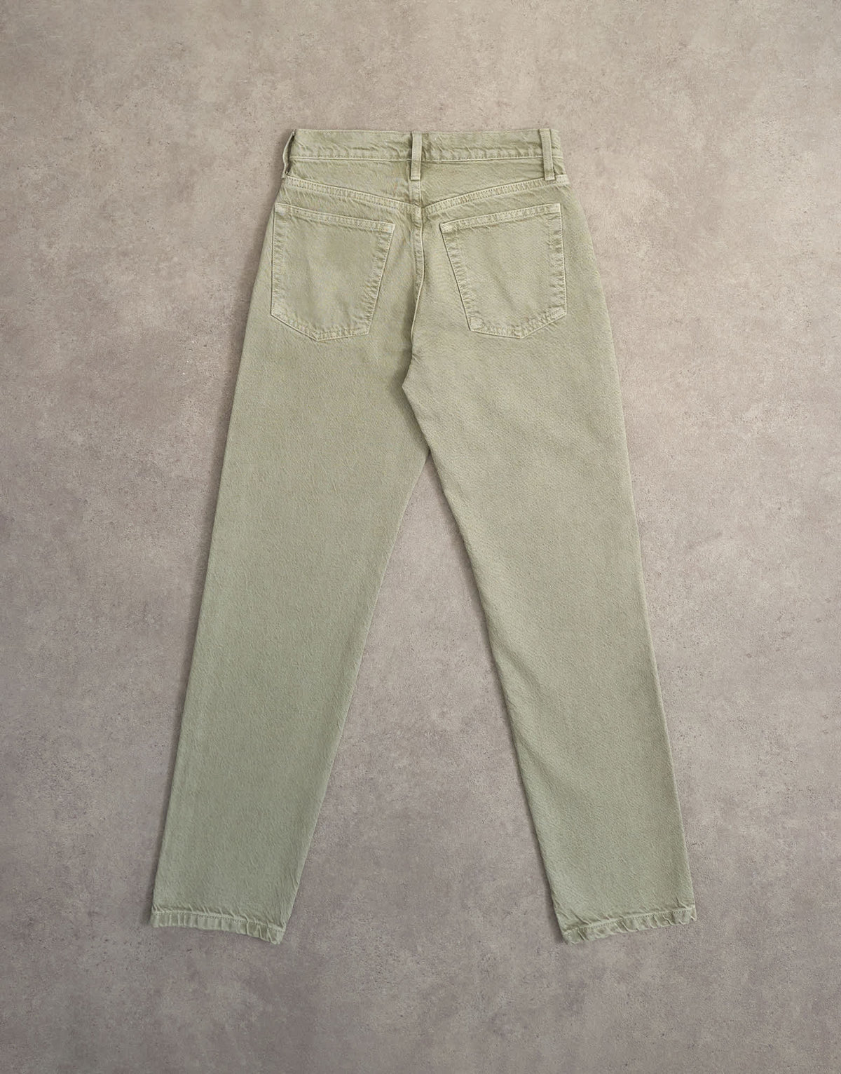 Topshop Runway mid rise straight jean in washed khaki