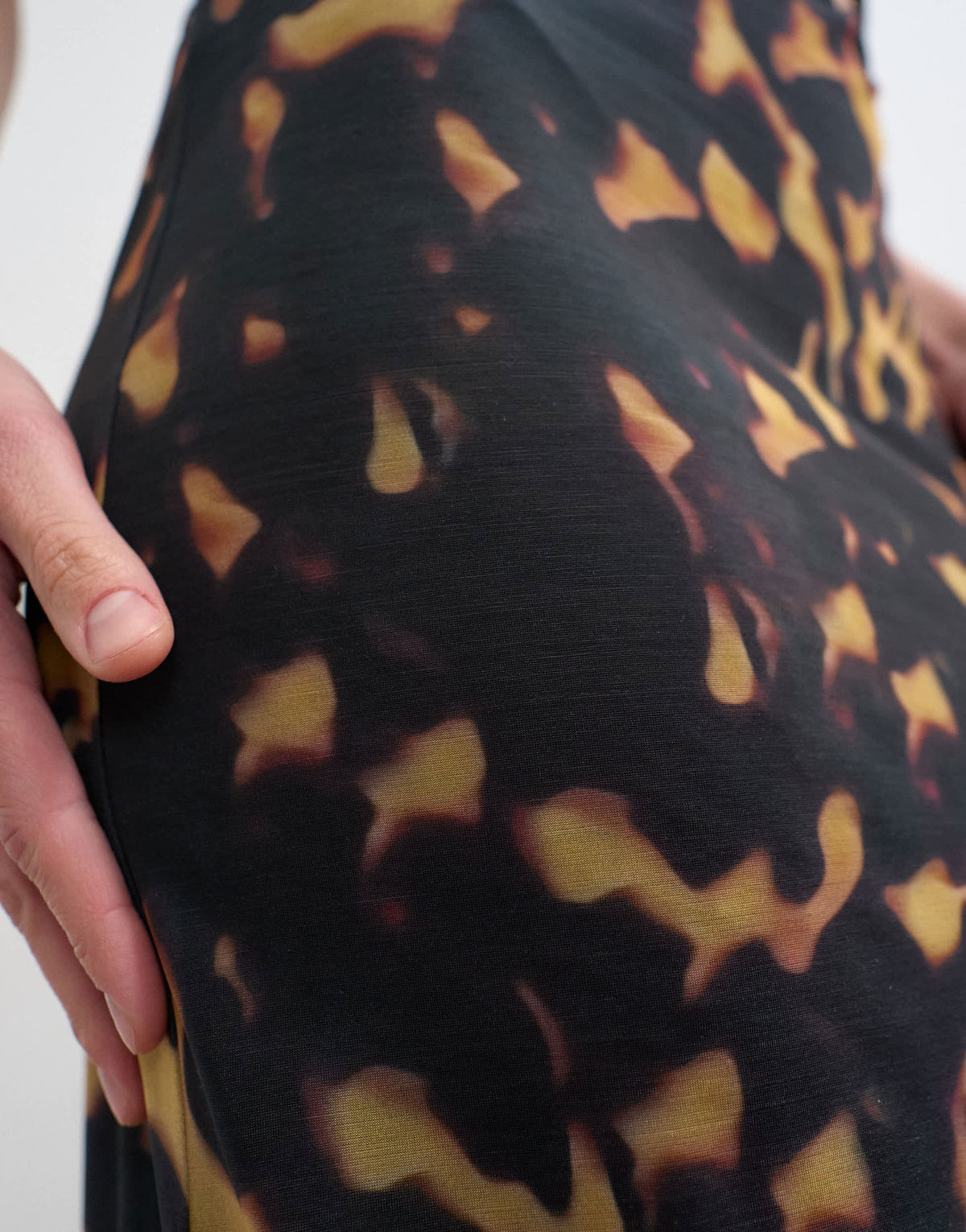 Topshop animal print mesh maxi skirt in multi