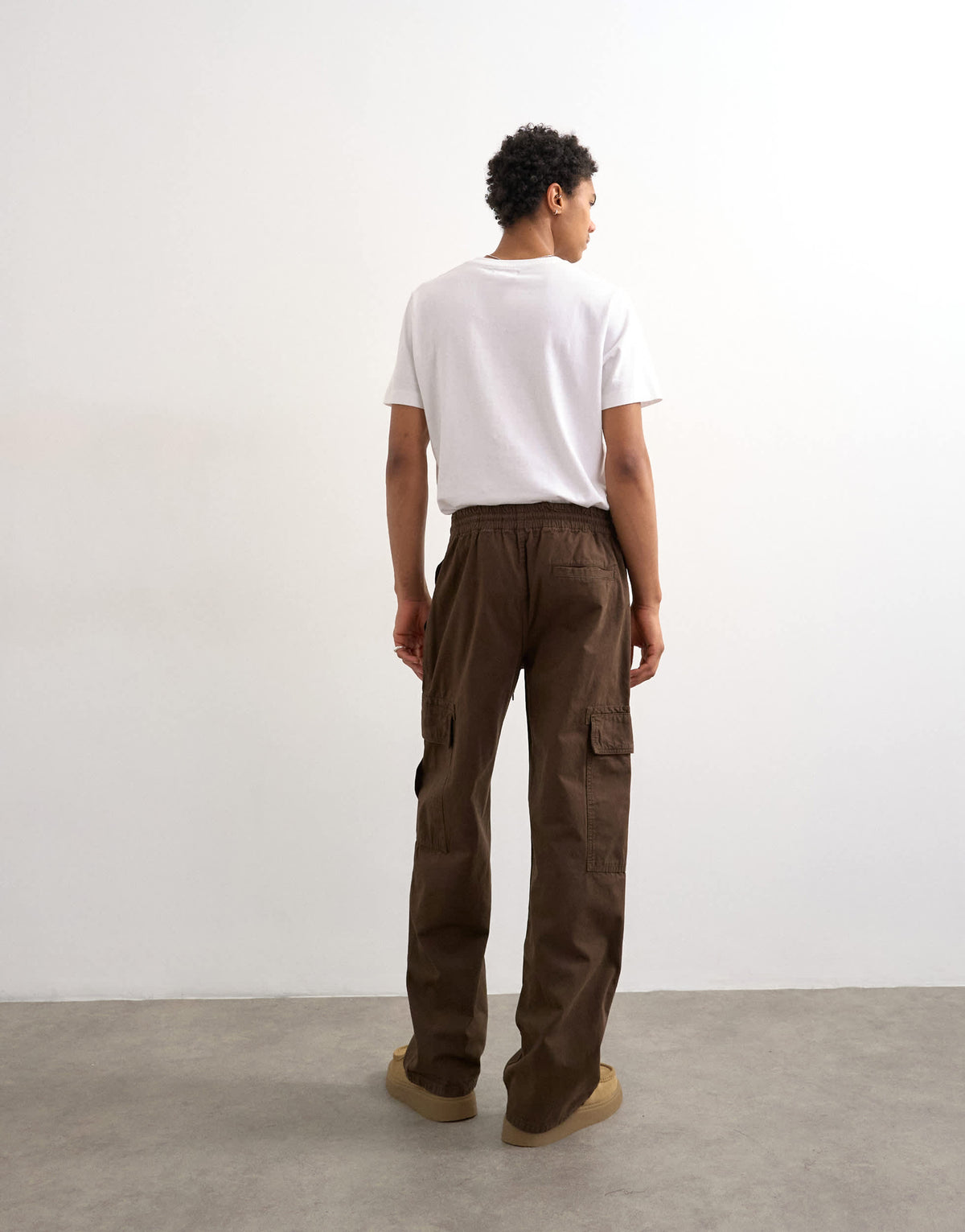 Topman baggy cargo trouser in brown