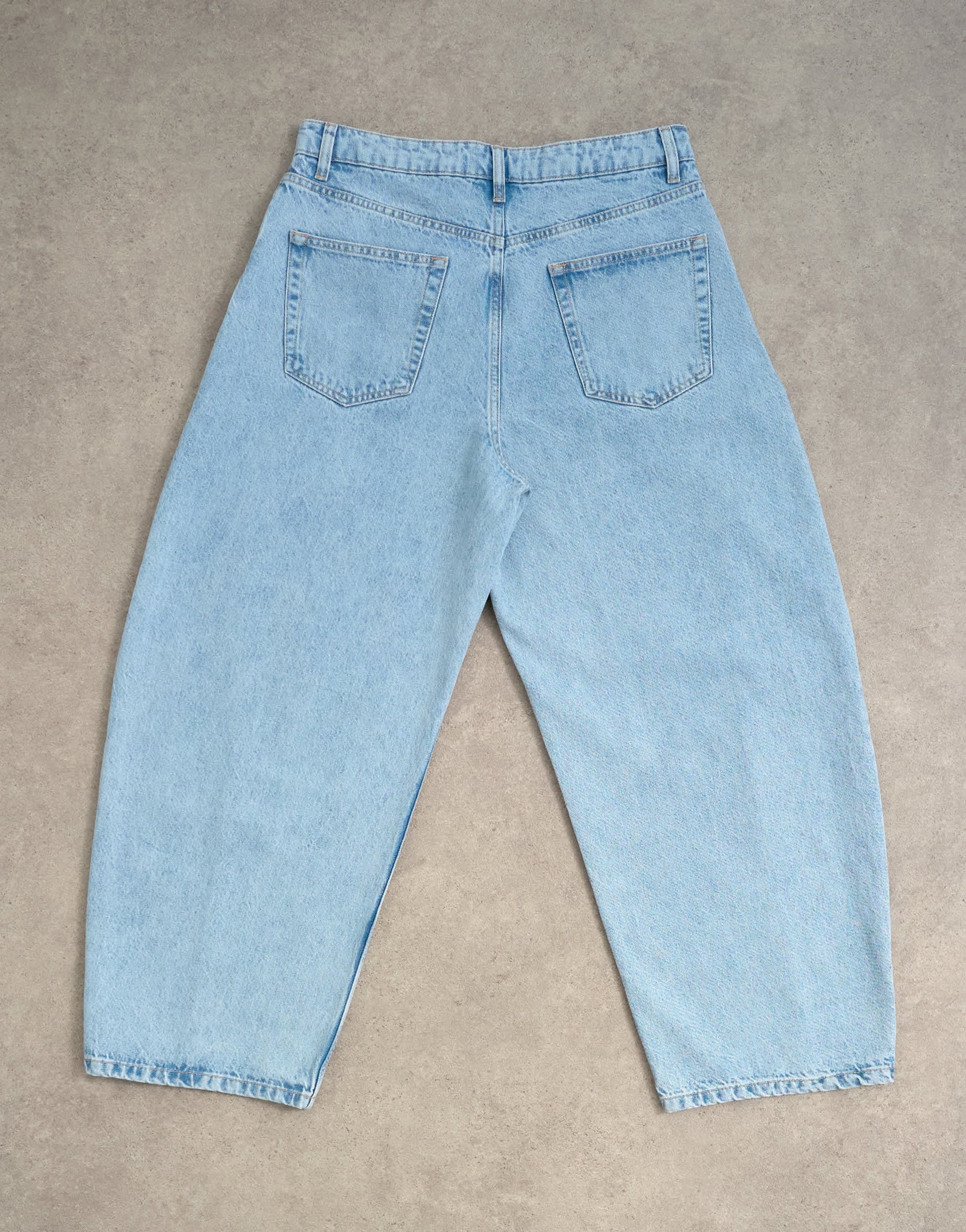Topman rigid barrel jean in light wash