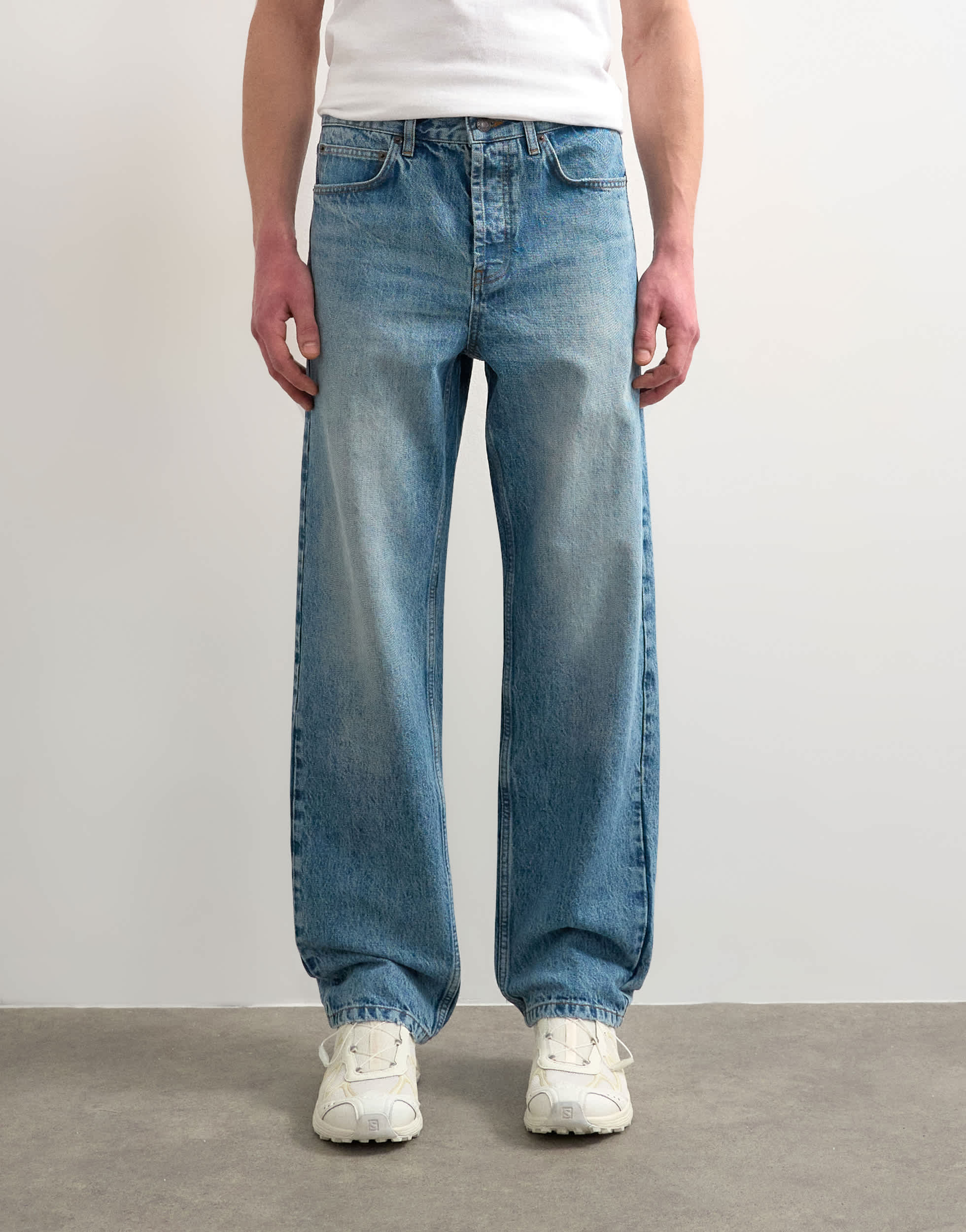 Topman Rigid Straight Jeans in mittlerer Waschung