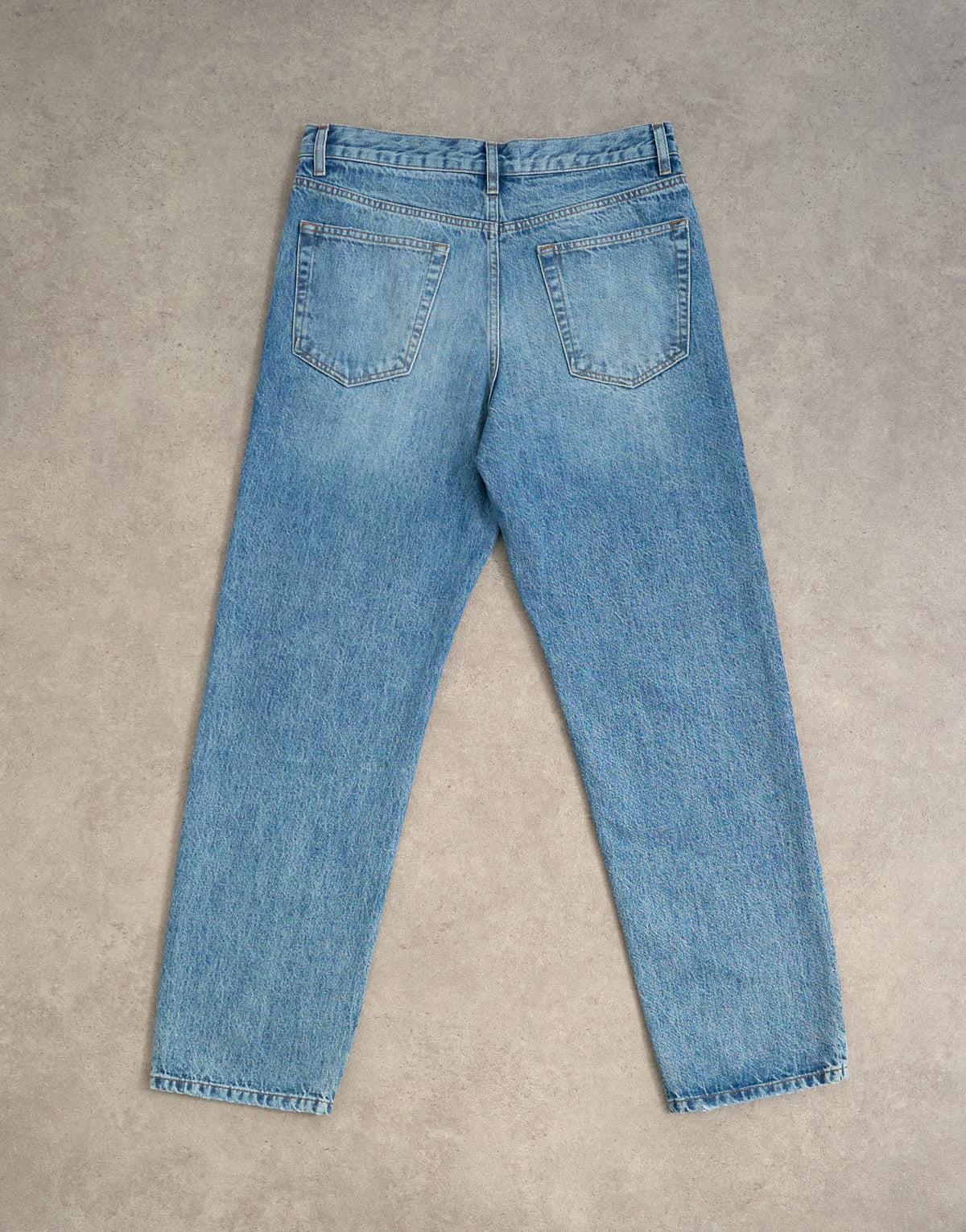 Topman rigid straight jean in mid wash