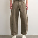 Topman Rigid Barrel Jeans in Hellbraun