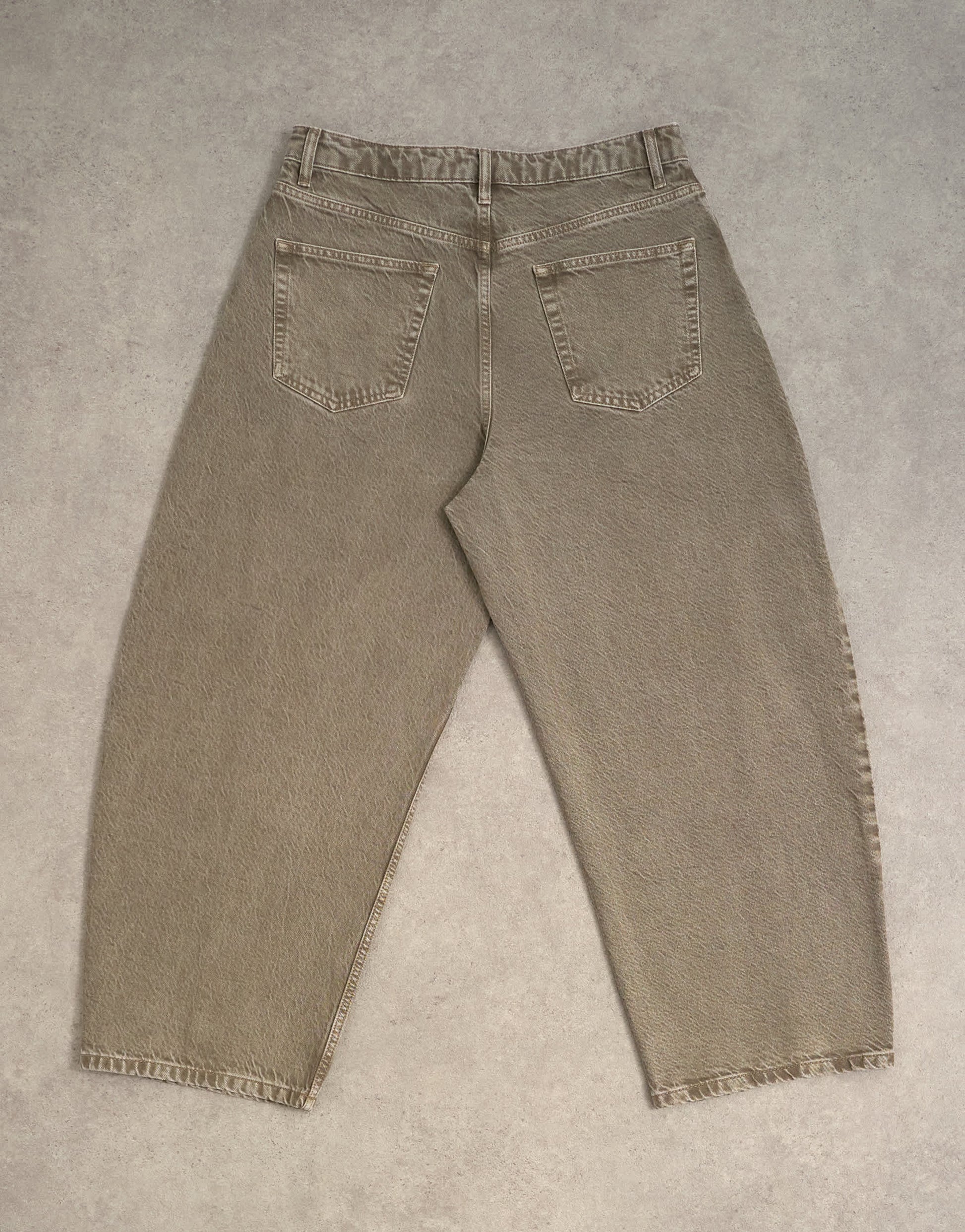 Topman rigid barrel jean in light brown