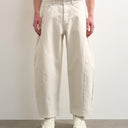 Topman rigid barrel jean in white