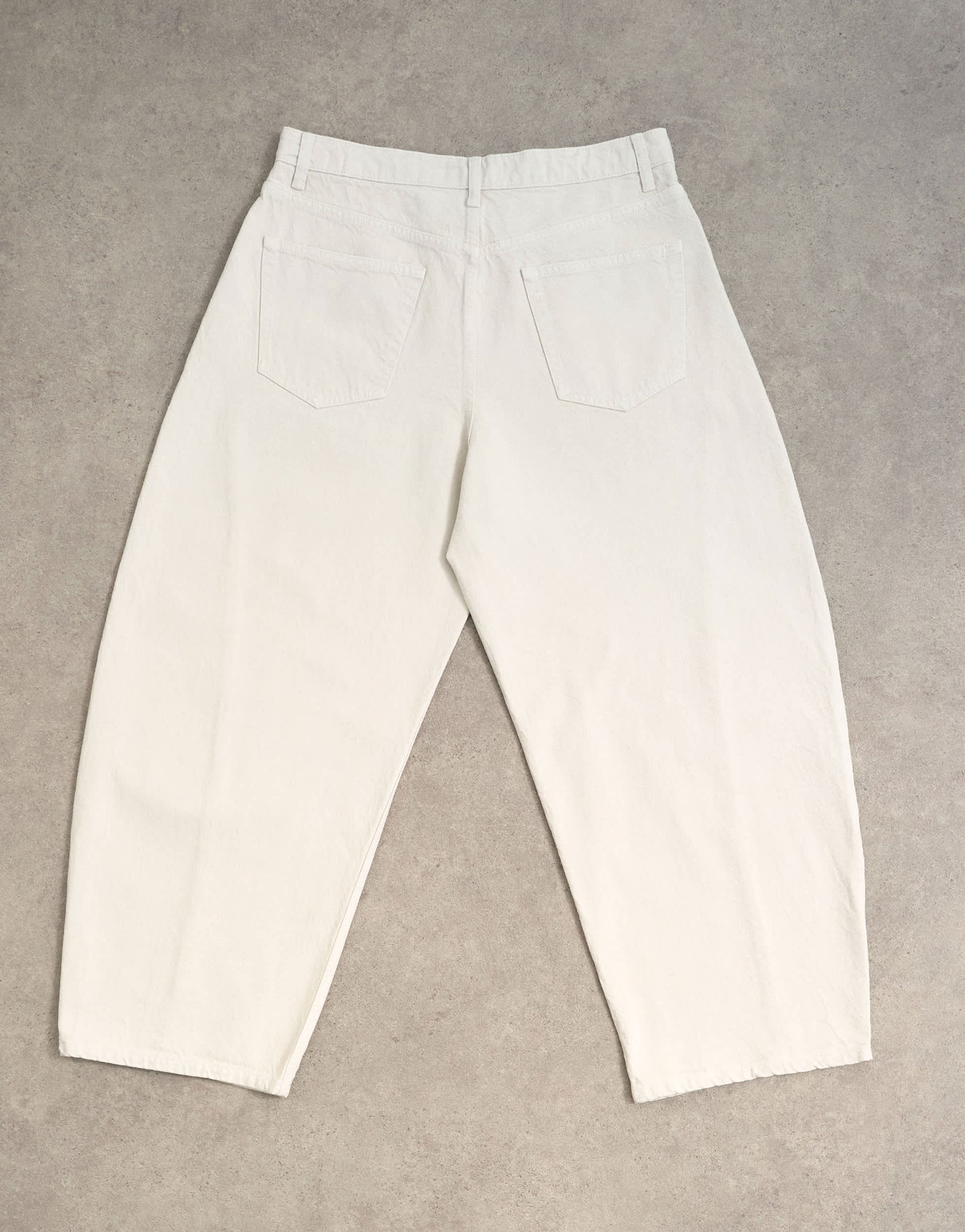 Topman rigid barrel jean in white