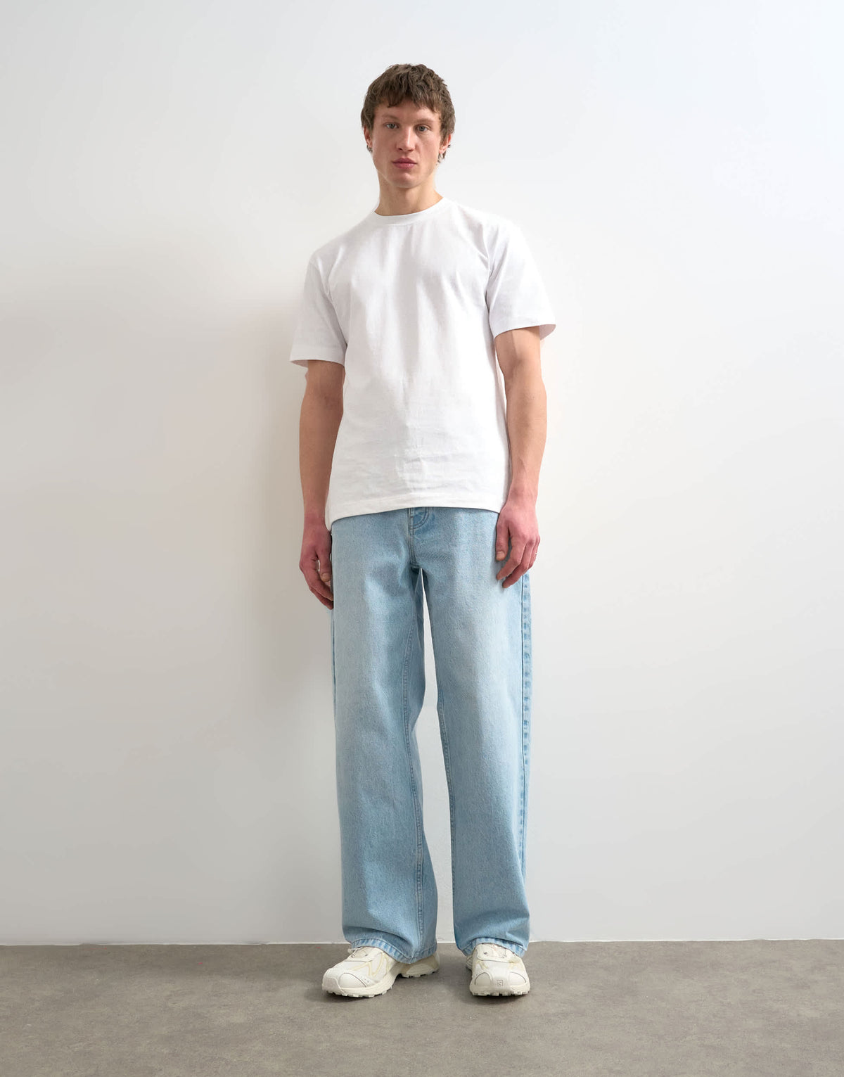 Topman rigid baggy jean in light wash