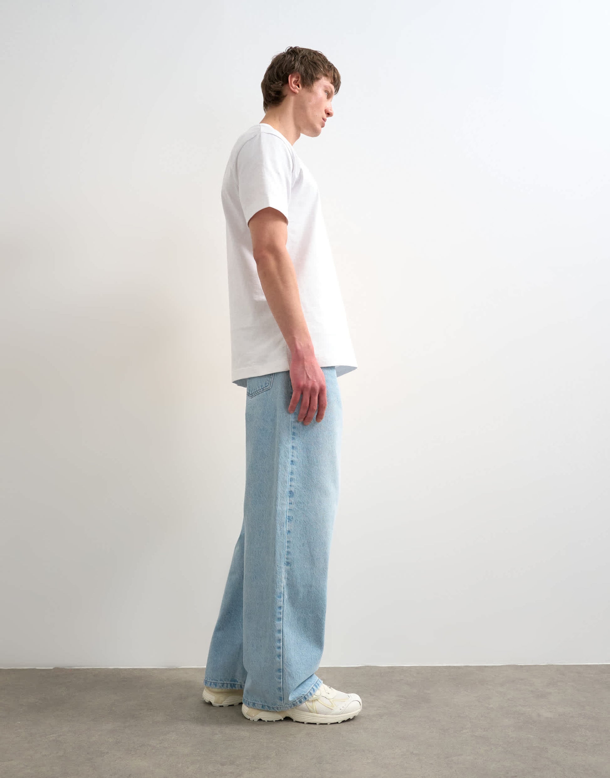 Topman rigid baggy jean in light wash