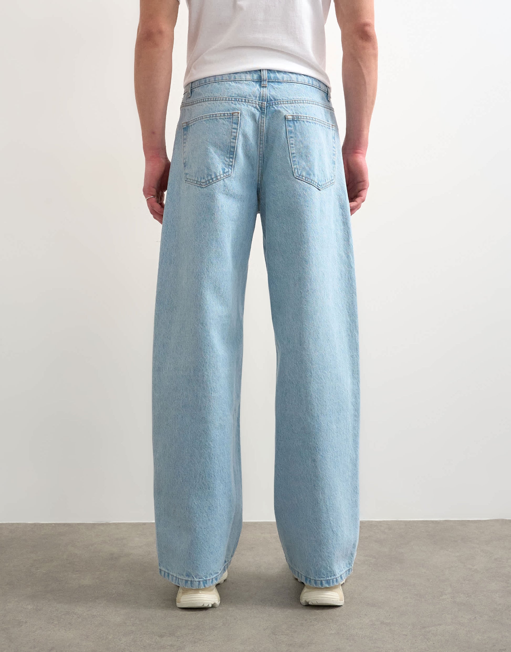 Topman rigid baggy jean in light wash