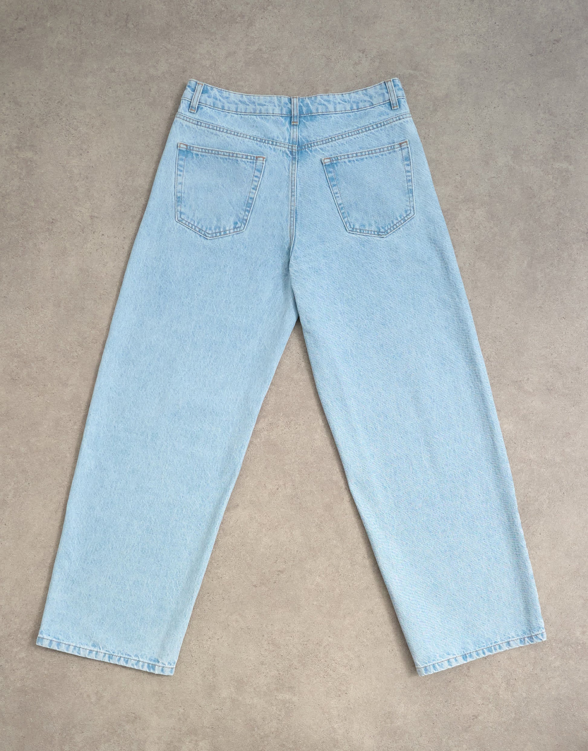 Topman rigid baggy jean in light wash