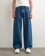 Topman rigid baggy jean in mid wash